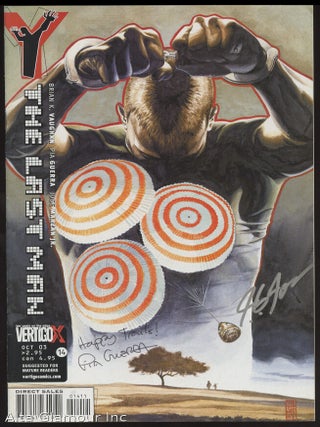 Item #91357 Y: THE LAST MAN (Signed by Pia Guerra and Jose Marzan). Brian K. Vaughan, Pia Guerra,...