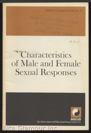 Item #92371 CHARACTERISTICS OF MALE AND FEMALE SEXUAL RESPONSES. Wardell B. Pomeroy