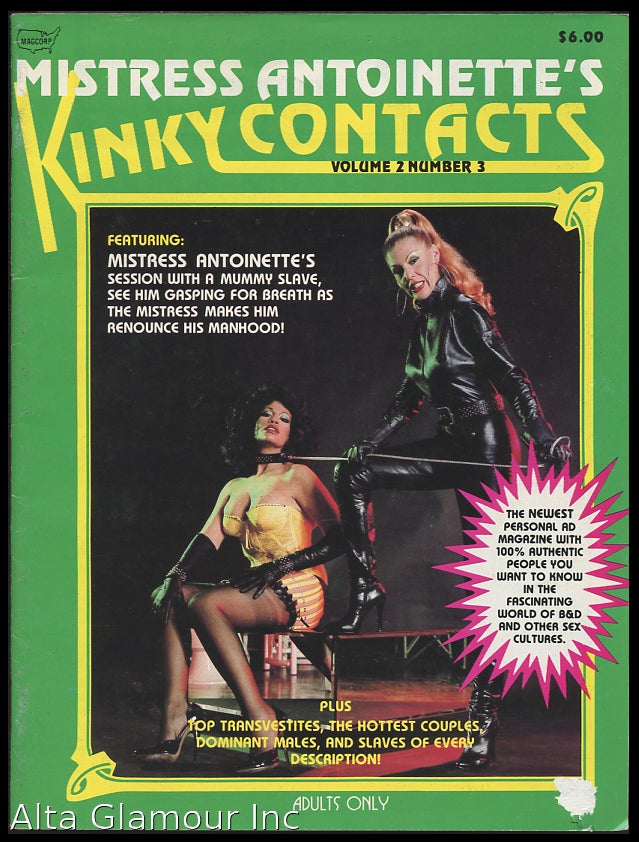 Item #92582 KINKY CONTACTS; [Mistress Antoinette's Kinky Contacts]