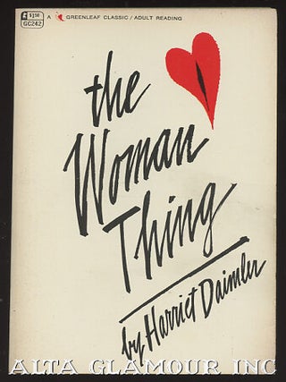 Item #96488 THE WOMAN THING. Harriet Daimler, pseud. Iris Owen