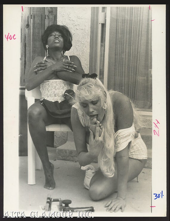 Item #98869 ORIGINAL PHOTO - Interracial Lesbian Foot Fetish